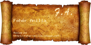 Fehér Anilla névjegykártya